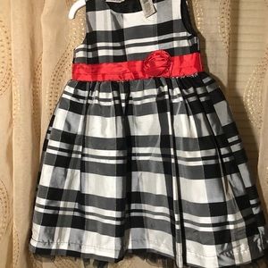 Black and White Girls Formal Dress Paegant